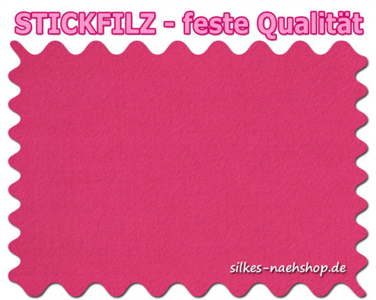 Stickfilz waschbar fest 1mm - neonpink - 20cmx90cm