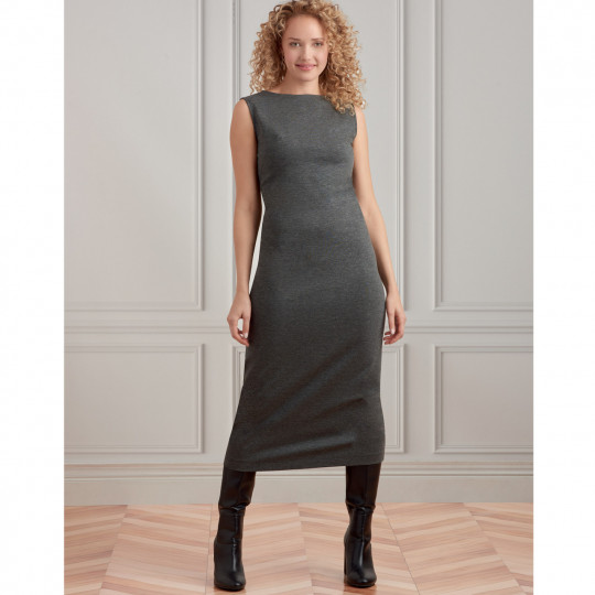 9372 Simplicity Schnittmuster Jerseykleid mit Schulterwärmer