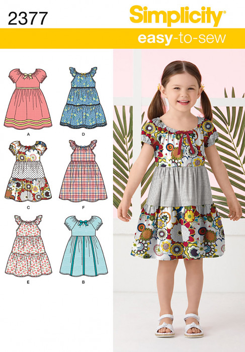 Simplicity Schnittmuster Kinderkleid 7486