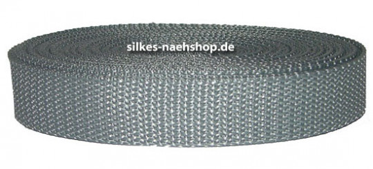 Gurtband 25mm grau 10m Rolle