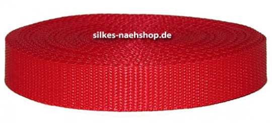 Gurtband 25mm rot 10m Rolle