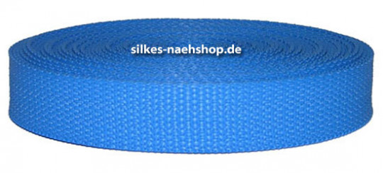 Gurtband 25mm azurblau 10m Rolle