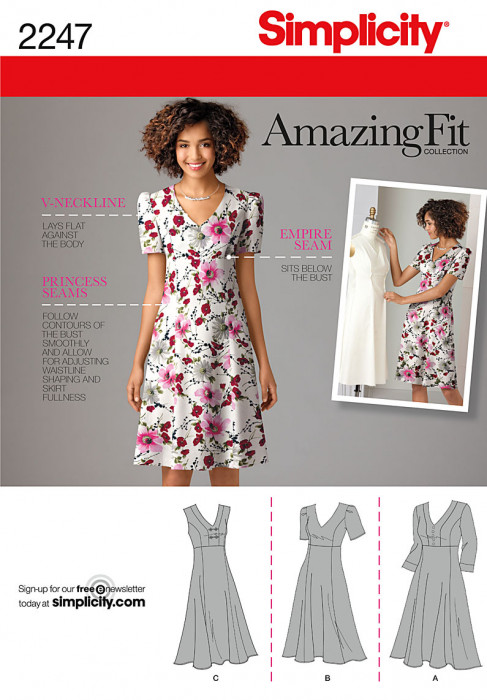 Simplicity Schnitt Amazing Fit Kleid 7543