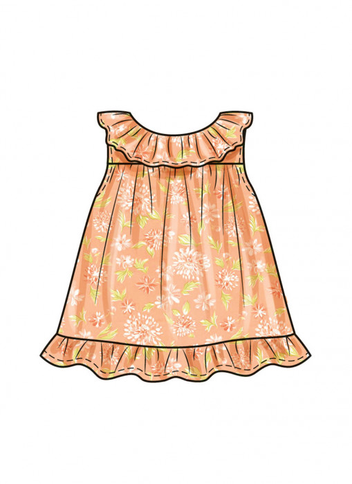 B6935 Butterick Schnittmuster Baby-Kombination