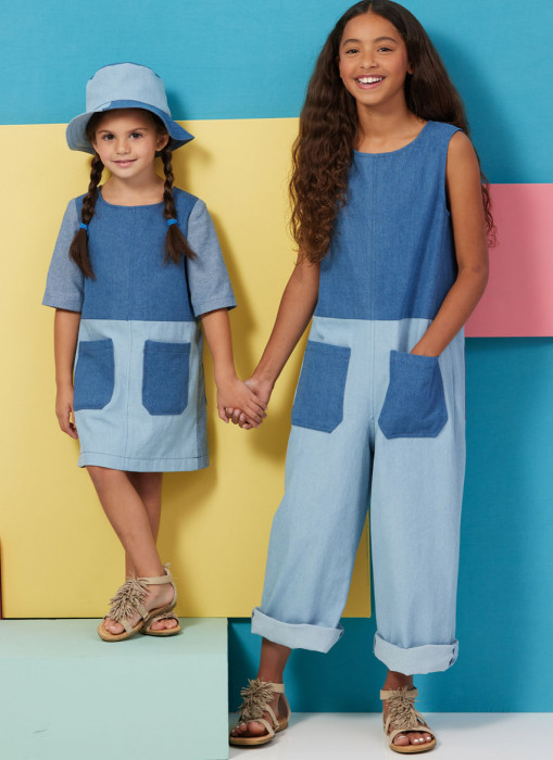 B6937 Butterick Schnittmuster Kinderkleid Kinderoverall