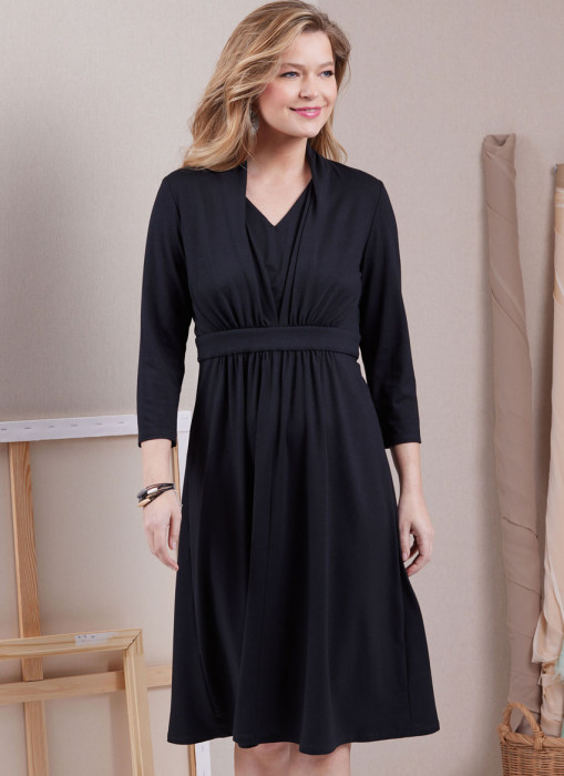 B6940 Butterick Schnittmuster Designer-Jerseykleid