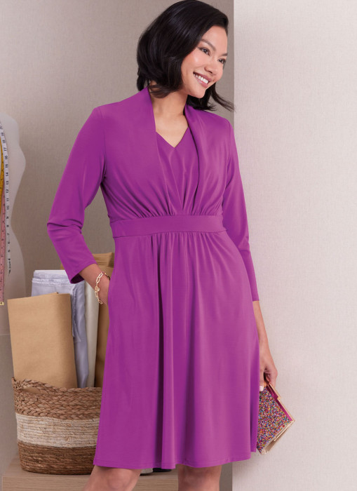 B6940 Butterick Schnittmuster Designer-Jerseykleid