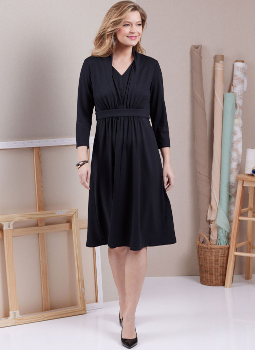 B6940 Butterick Schnittmuster Designer-Jerseykleid