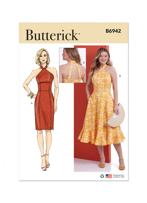 B6942 Butterick Schnittmuster Kleid