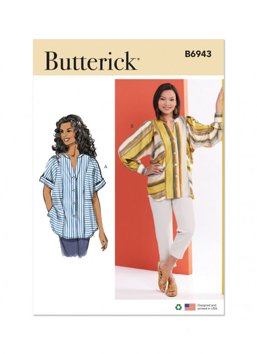 B6943 Butterick Schnittmuster Hemdbluse