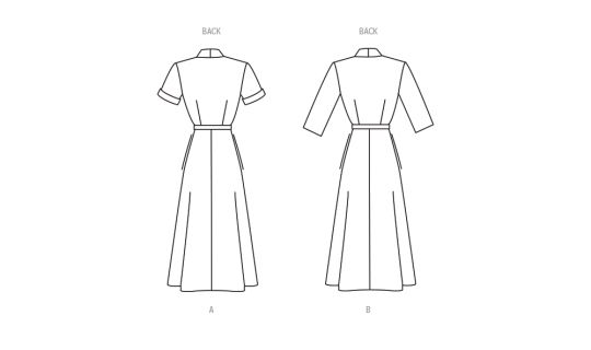 B6956 Butterick Schnittmuster Vintage-Kleid 50er Jahre