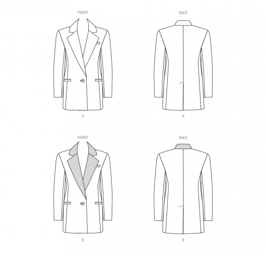 B6960 Butterick Schnittmuster Designer-Blazer