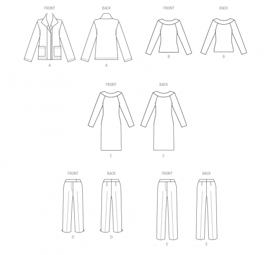 B6975 Butterick Schnittmuster Designer Kombination