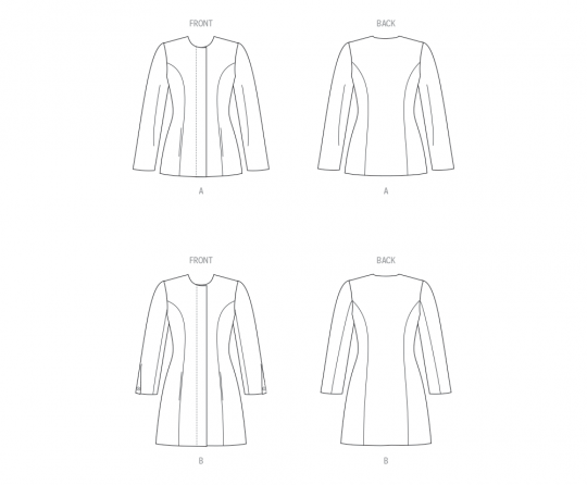 B6979 Butterick Schnittmuster Blazer Jacke