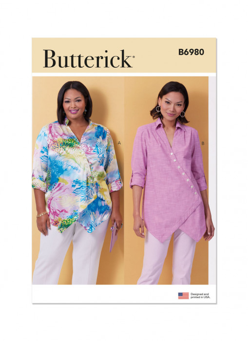 B6980 Butterick Schnittmuster Bluse