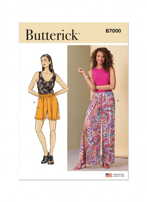 B7000 Butterick Schnittmuster Hose Shorts