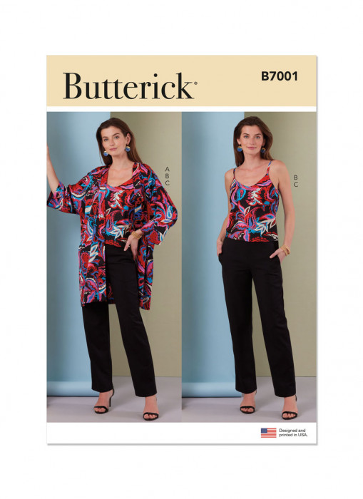 B7001 Butterick Schnittmuster Kombination