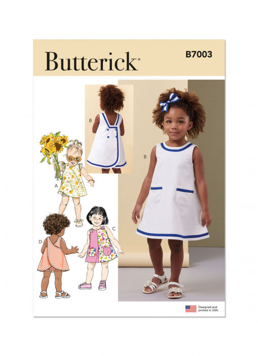 B7003 Butterick Schnittmuster Kinderkleid