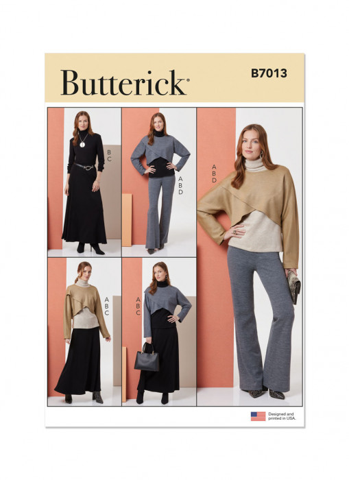 B7013 Butterick Schnittmuster Jerseykombination EASY!