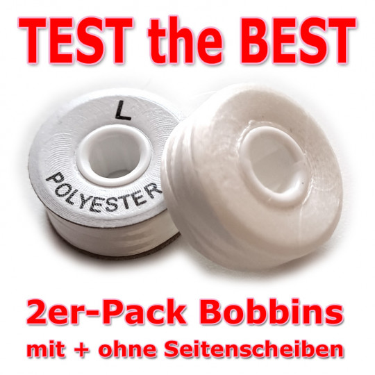 2er-Pack Bobbins weiß - Test the Best!