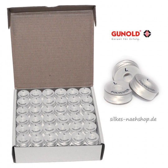 Gunold BOBBINS mit Seitenscheiben weiß - 144er-BIGPACK