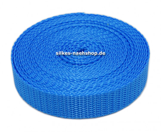 Gurtband 40mm azurblau 5m Rolle