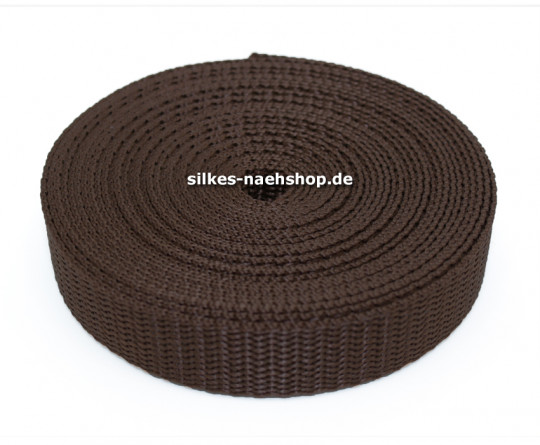 Gurtband 25mm braun 5m Rolle