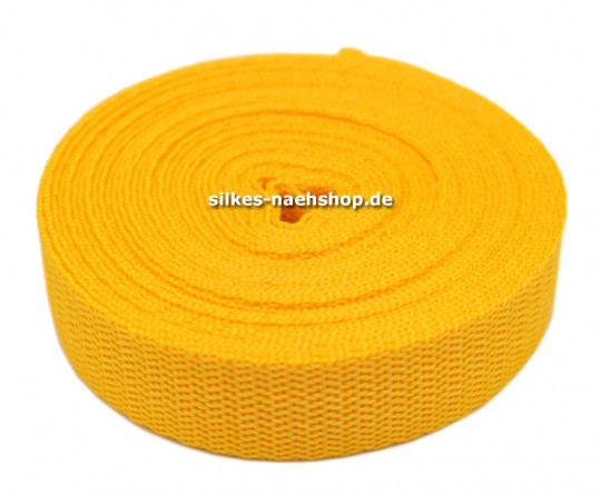 Gurtband 20mm orange-gelb 5m Rolle