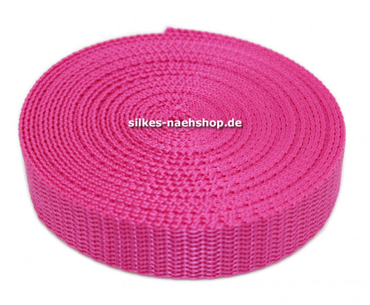 Gurtband 20mm pink 5m Rolle