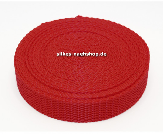 Gurtband 30mm rot 5m Rolle