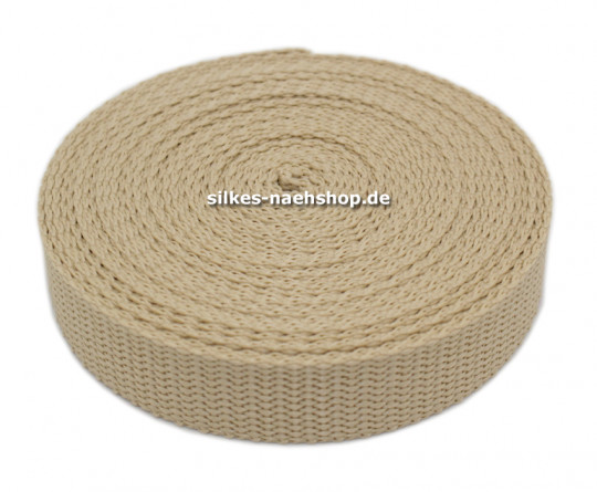 Gurtband 40mm sandbeige 5m Rolle