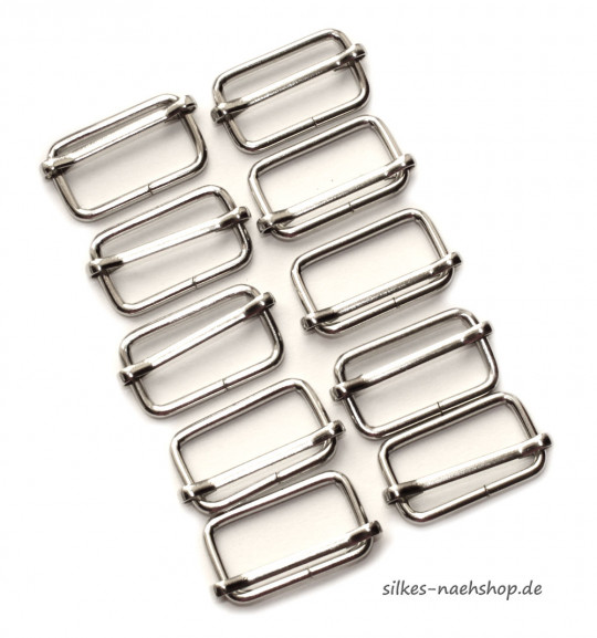 Gurtversteller Regulator silber 25mm 10er-Pack