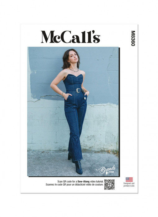 M8360 McCalls Schnittmuster Jumpsuit Overall