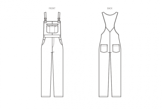 M8437 McCalls Schnittmuster Designer Latzhose