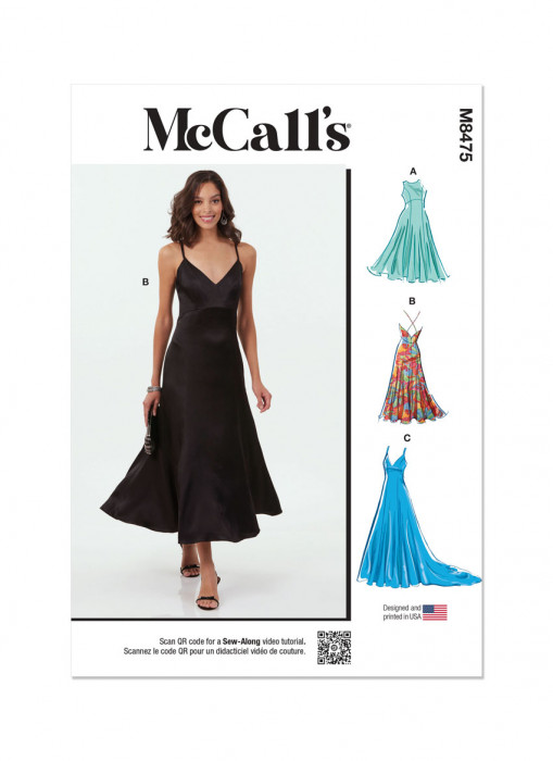 M8475 McCalls Schnittmuster Abendkleid