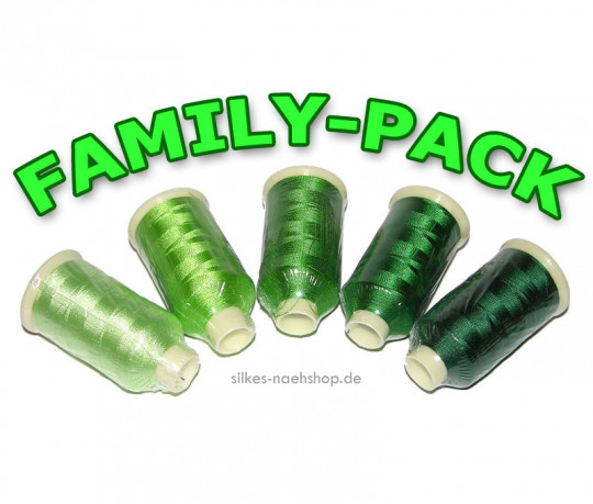 MARATHON Stickgarn Set Rayon FAMILY-PACK grün