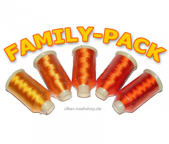 MARATHON Stickgarn Set Rayon FAMILY-PACK orange