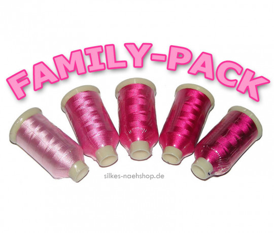 MARATHON Stickgarn Set Rayon FAMILY-PACK pink