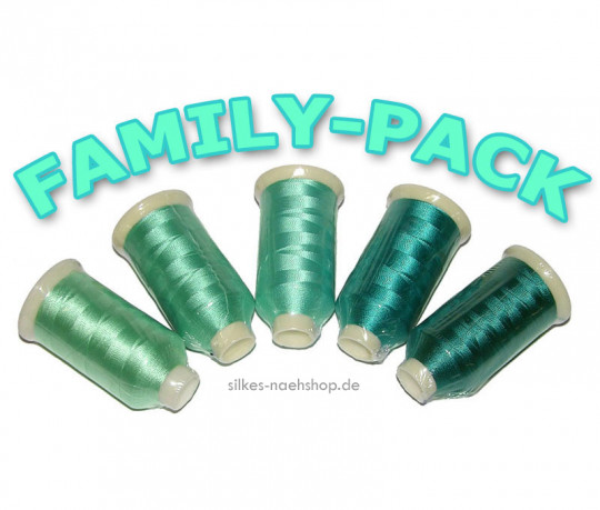 MARATHON Stickgarn Set Rayon FAMILY-PACK sea