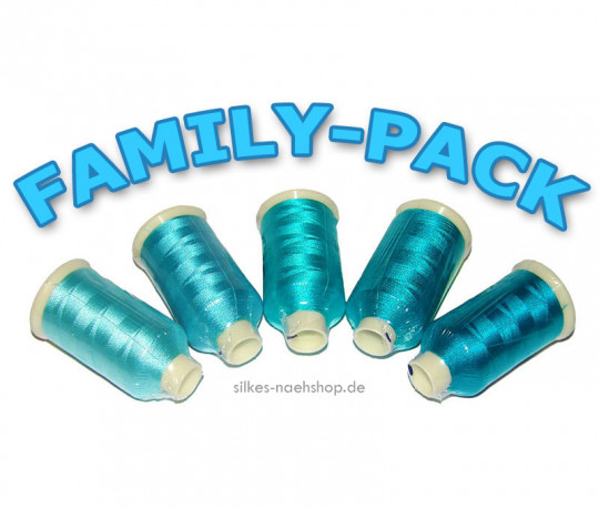 MARATHON Stickgarn Set Rayon FAMILY-PACK türkis