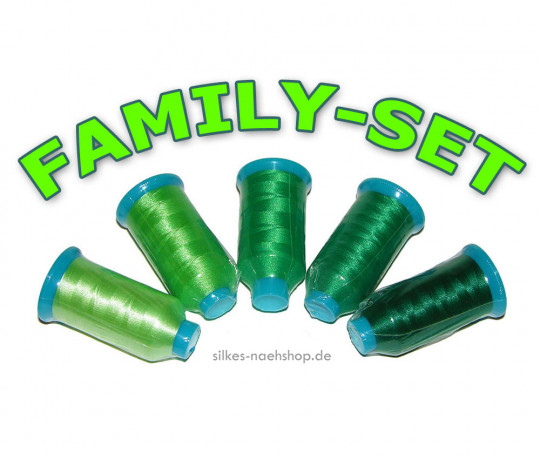 MARATHON Maschinenstickgarn Poly FAMILY-SET grün