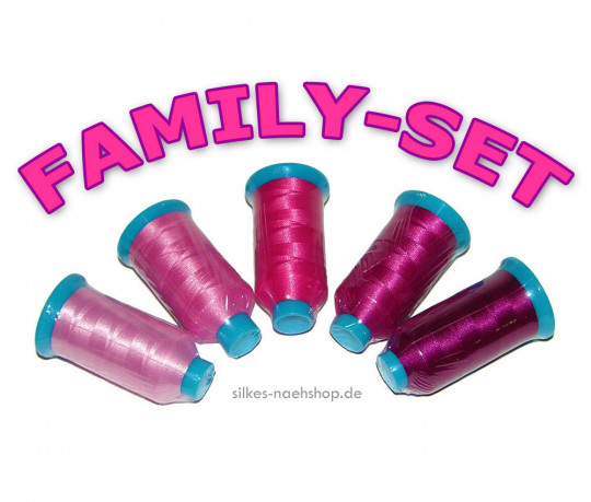 MARATHON Maschinenstickgarn Poly FAMILY-SET pink