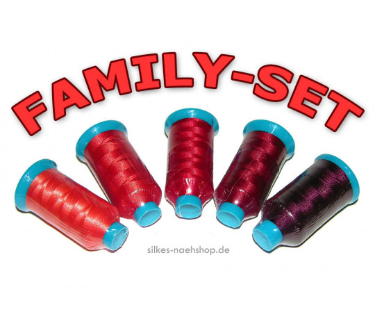 MARATHON Maschinenstickgarn Poly FAMILY-SET rot