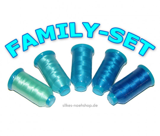 MARATHON Maschinenstickgarn Poly FAMILY-SET türkis