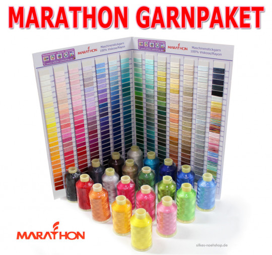 MARATHON GARNPAKET - Maschinenstickgarn & Farbkarte