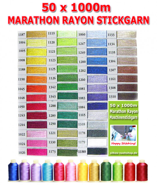 50 x 1000m MARATHON STICKGARN RAYON