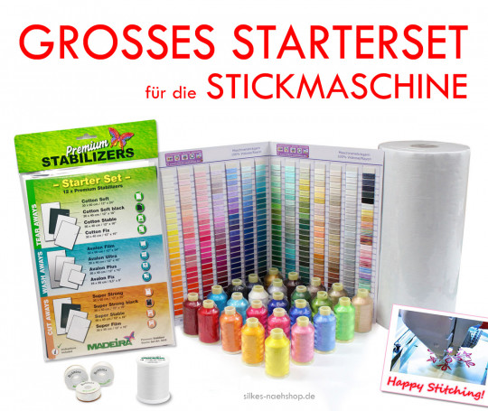 Großes STARTER-SET für die STICKMASCHINE