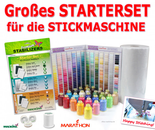 Großes STARTER-SET für die STICKMASCHINE