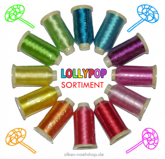 Maschinenstickgarn RAYON LOLLYPOP-SET 12x1000m