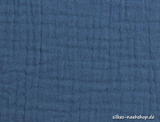 50cm Swafing Jenke Musselin Double Gauze jeansblau